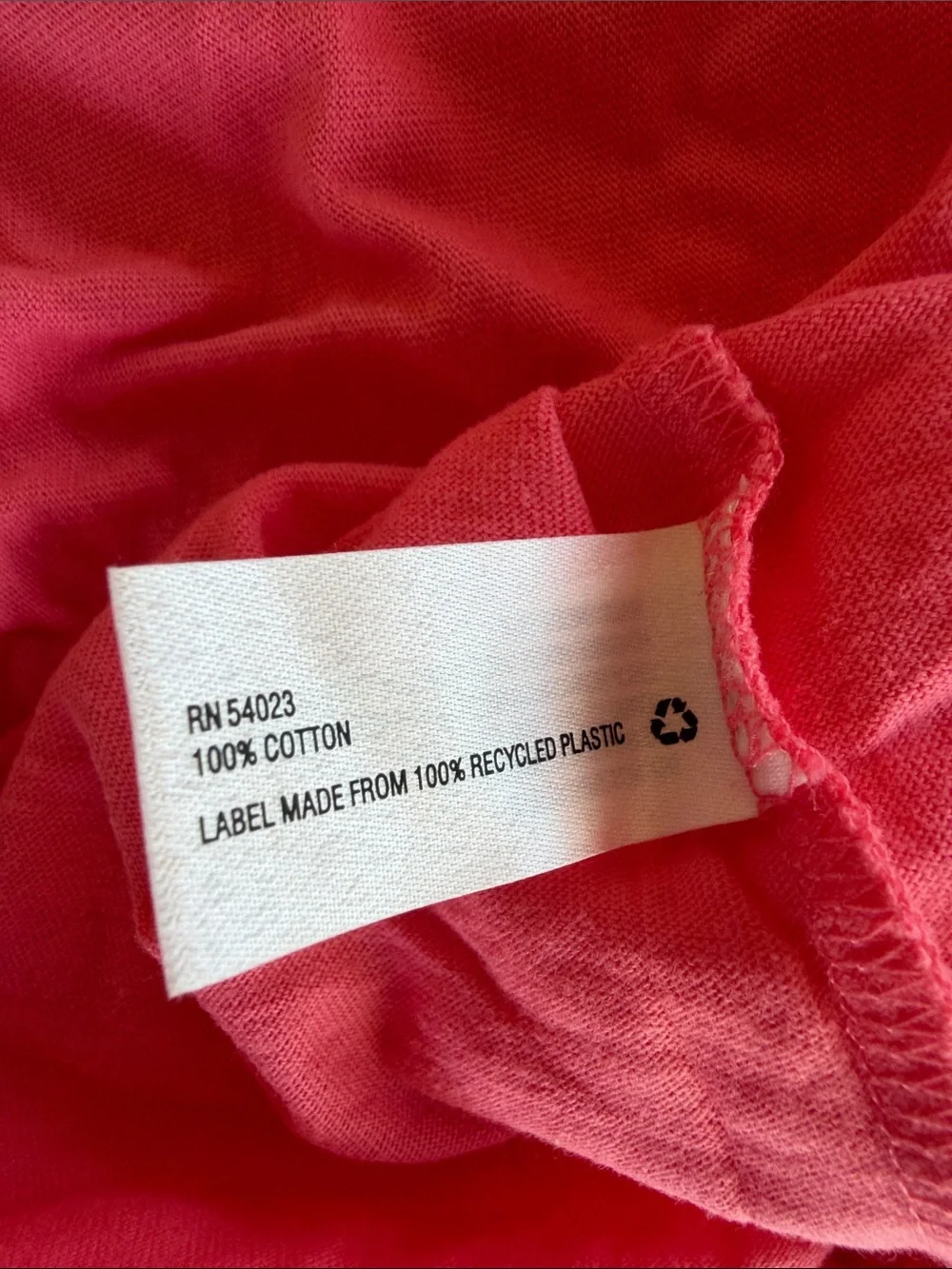 GAPKIDS Glitter Pink Coral Long Sleeve Tee with Neck Embellishment